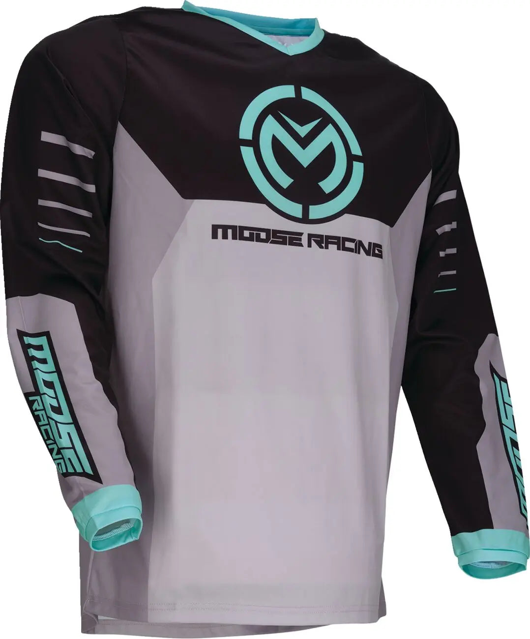 Moose Racing Qualifier Jersey Grey / Teal - FREE UK Shipping, FREE 365 Day Returns | Moto Central