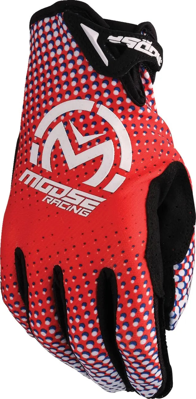 Moose Racing SX1 Gloves Red / White / Blue - FREE UK Shipping, FREE 365 Day Returns | Moto Central