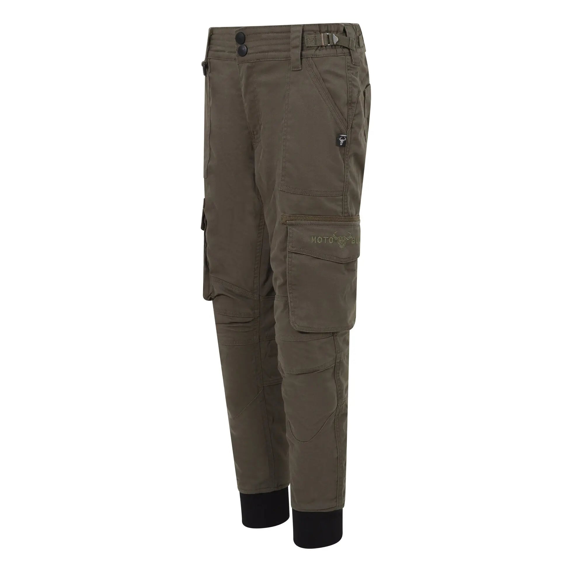 MotoBull Ryan Cargo Trouser Olive Green  - FREE UK Shipping, FREE 365 Day Returns | Moto Central