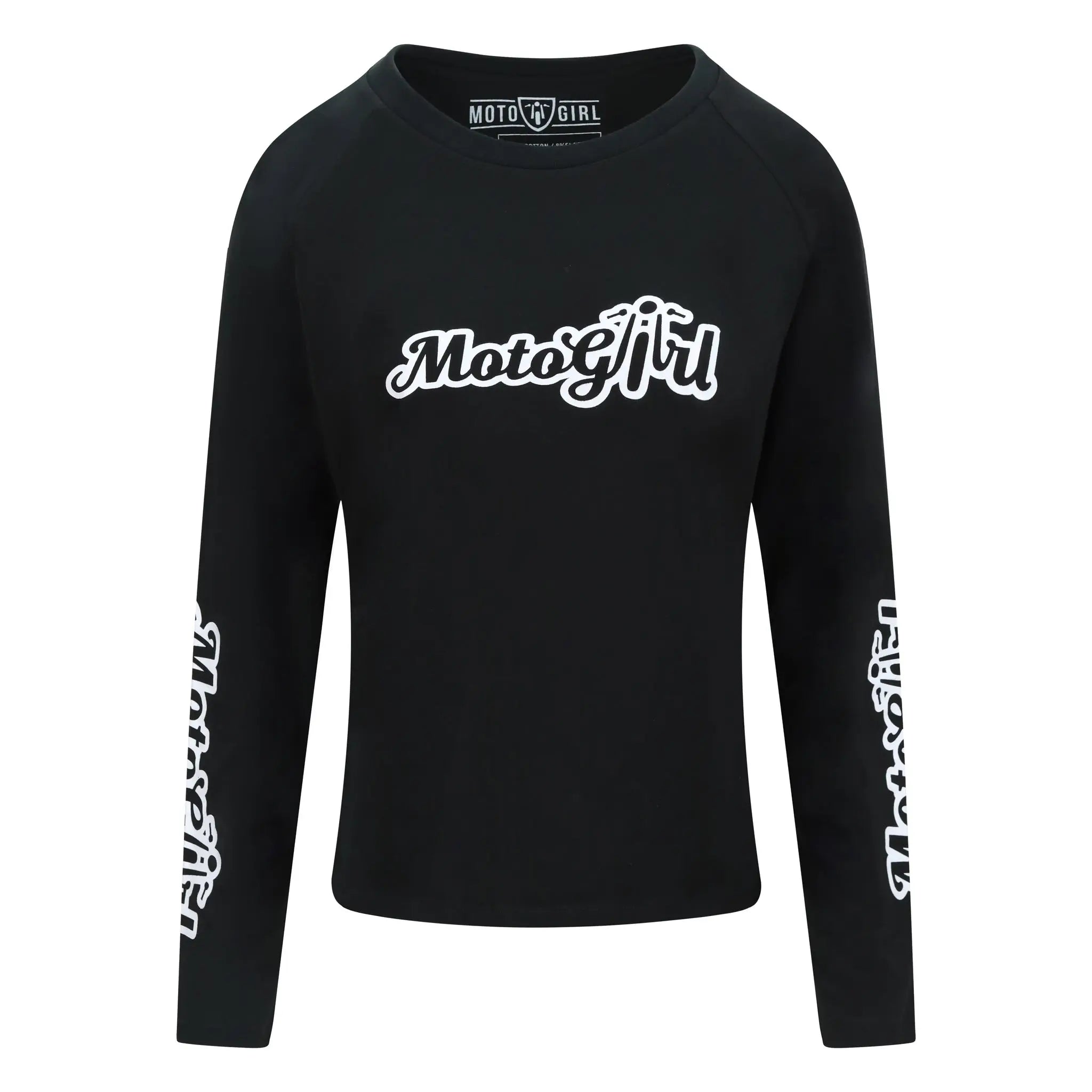 MotoGirl Classic Ladies Long Sleeves T-Shirt Black  - FREE UK Shipping, FREE 365 Day Returns | Moto Central