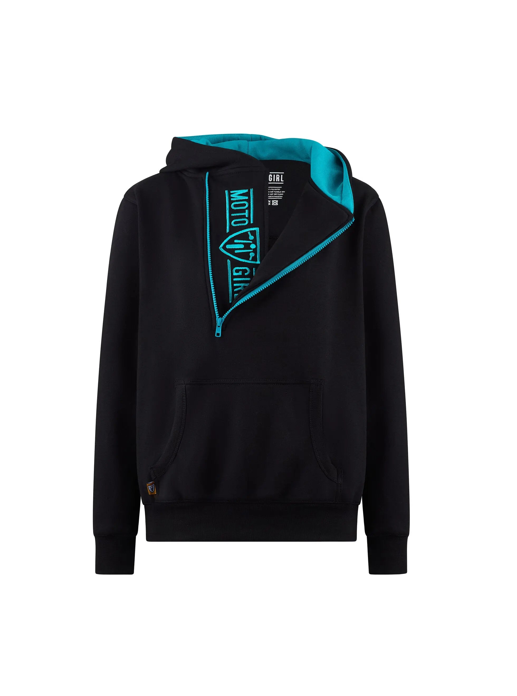 MotoGirl Helmet Ladies Hoodie Teal / Black FREE UK Delivery, FREE 365 Day Returns | Moto Central