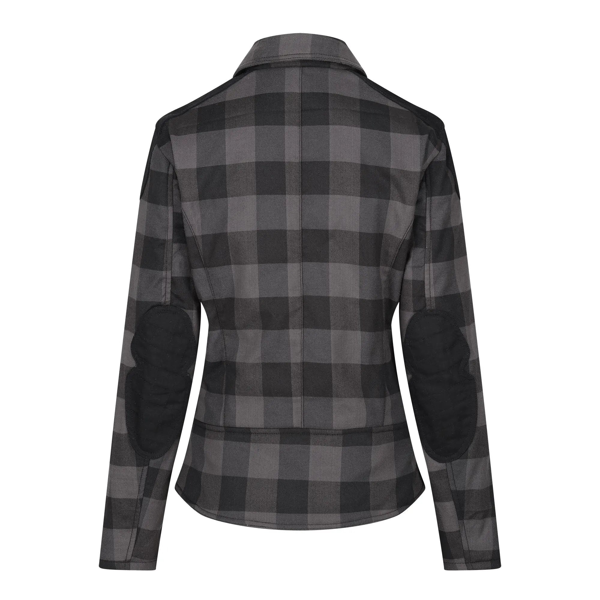 MotoGirl Jessie Flannel Ladies Textile Jacket Grey  - FREE UK Shipping, FREE 365 Day Returns | Moto Central