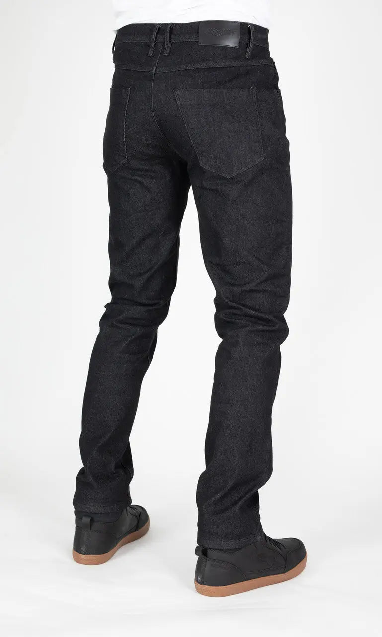 MotoJean Straight Fit Denim Jeans Black - FREE UK Shipping, FREE 365 Day Returns | Moto Central