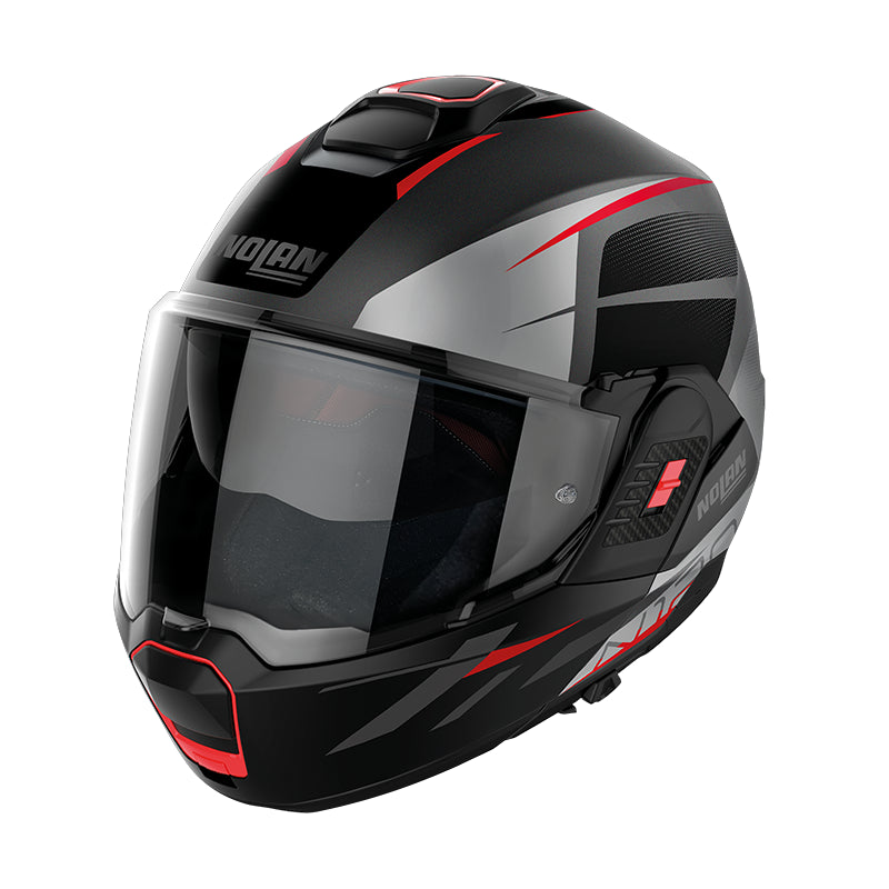 Nolan N120-1 Nightlife N-Com Modular Flip-Up Helmet Flat Lava / Red