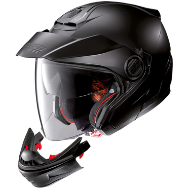 Nolan N40-5 GT 06 Classic N-Com Hybrid Helmet Flat Black - FREE UK Shipping, FREE 365 Day Returns | Moto Central