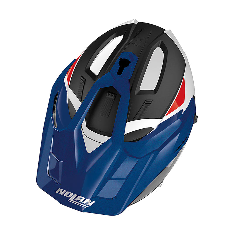 Nolan N70-2 X 06 Stunner N-Com Adventure Helmet Metal White / Blue / Red