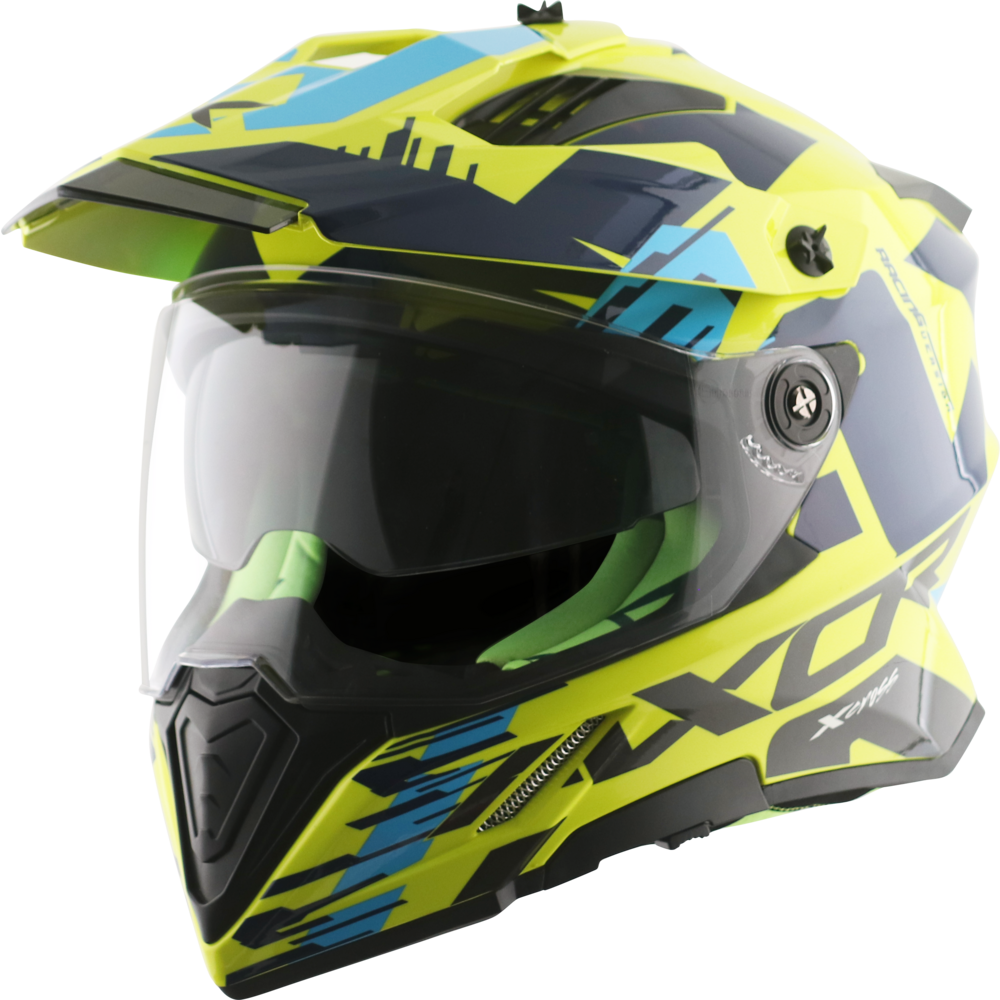 Axor X-Cross Adventure Helmet Blue / Yellow Graphic