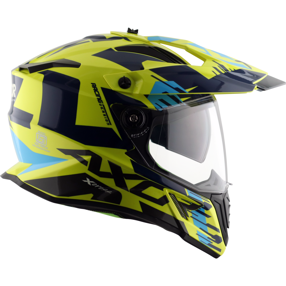 Axor X-Cross Adventure Helmet Blue / Yellow Graphic