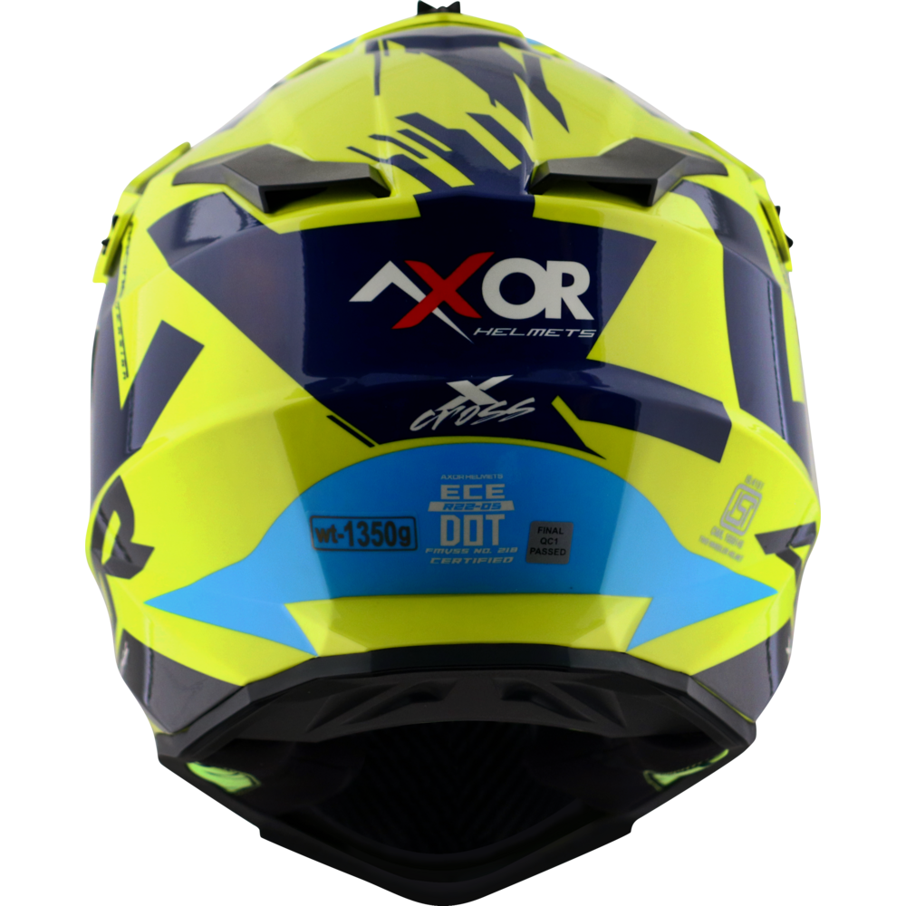 Axor X-Cross Adventure Helmet Blue / Yellow Graphic