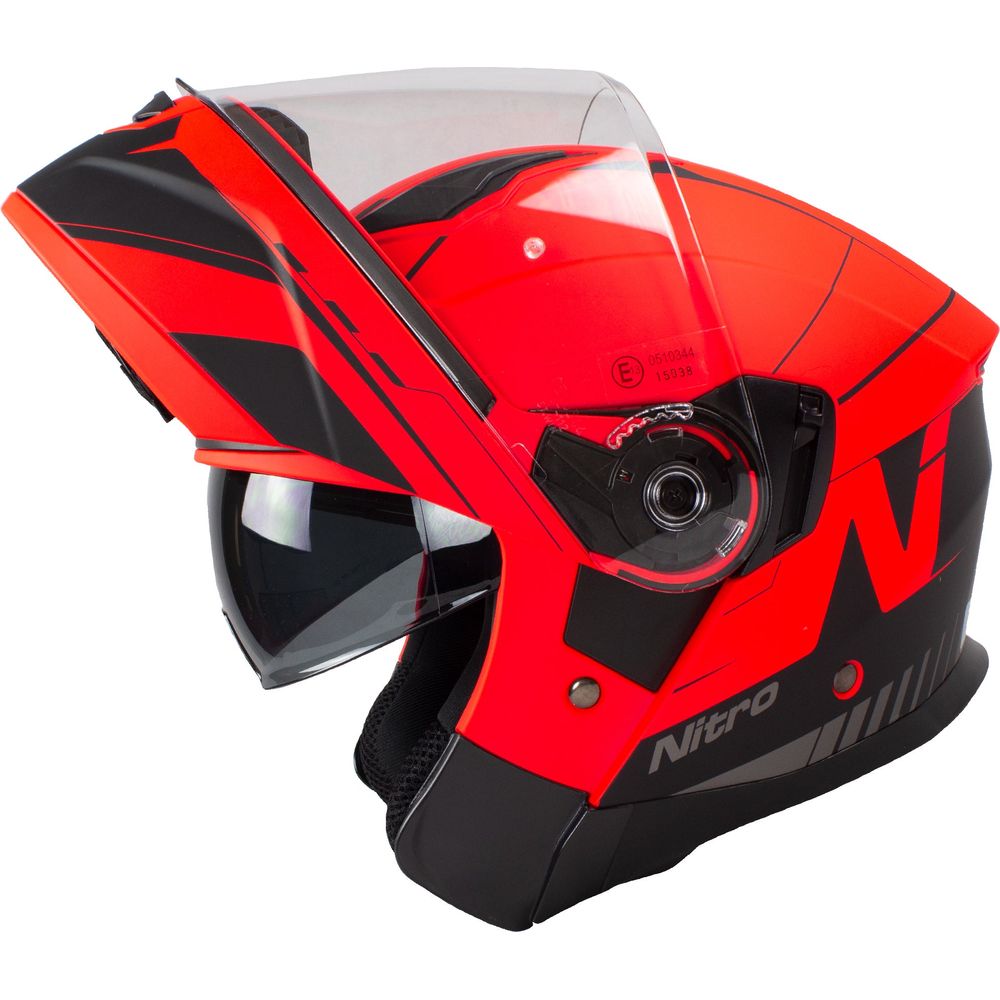 Nitro F350 Analog DVS Flip Up Helmet Black / Red / Gun