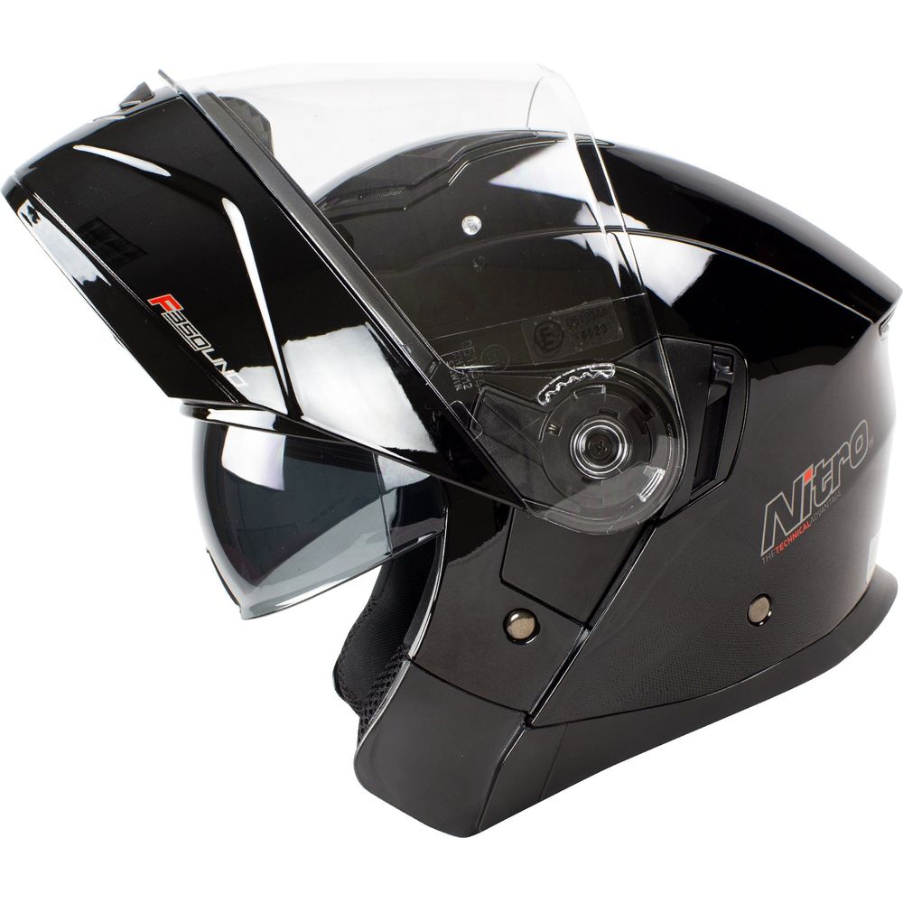 Nitro F350 Uno DVS Flip Up Helmet Gloss Black  - FREE UK Delivery - Moto Central