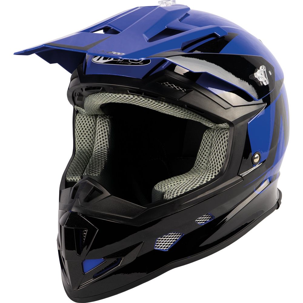 Nitro MX700 Holeshot Motocross Helmet Gloss Black / Blue