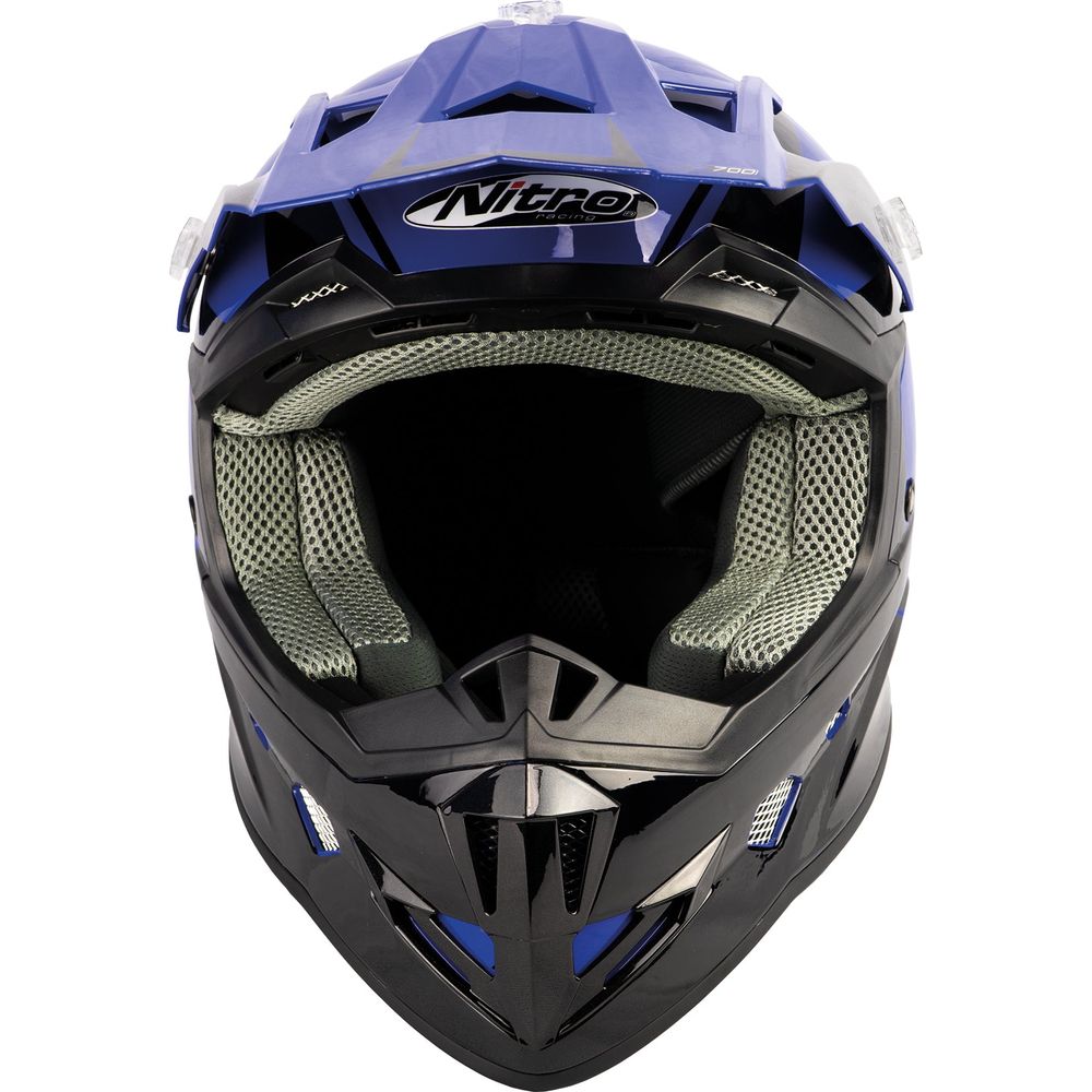 Nitro MX700 Holeshot Motocross Helmet Gloss Black / Blue