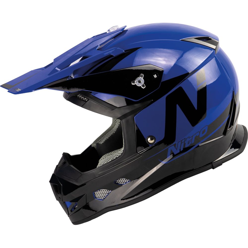 Nitro MX700 Holeshot Motocross Helmet Gloss Black / Blue