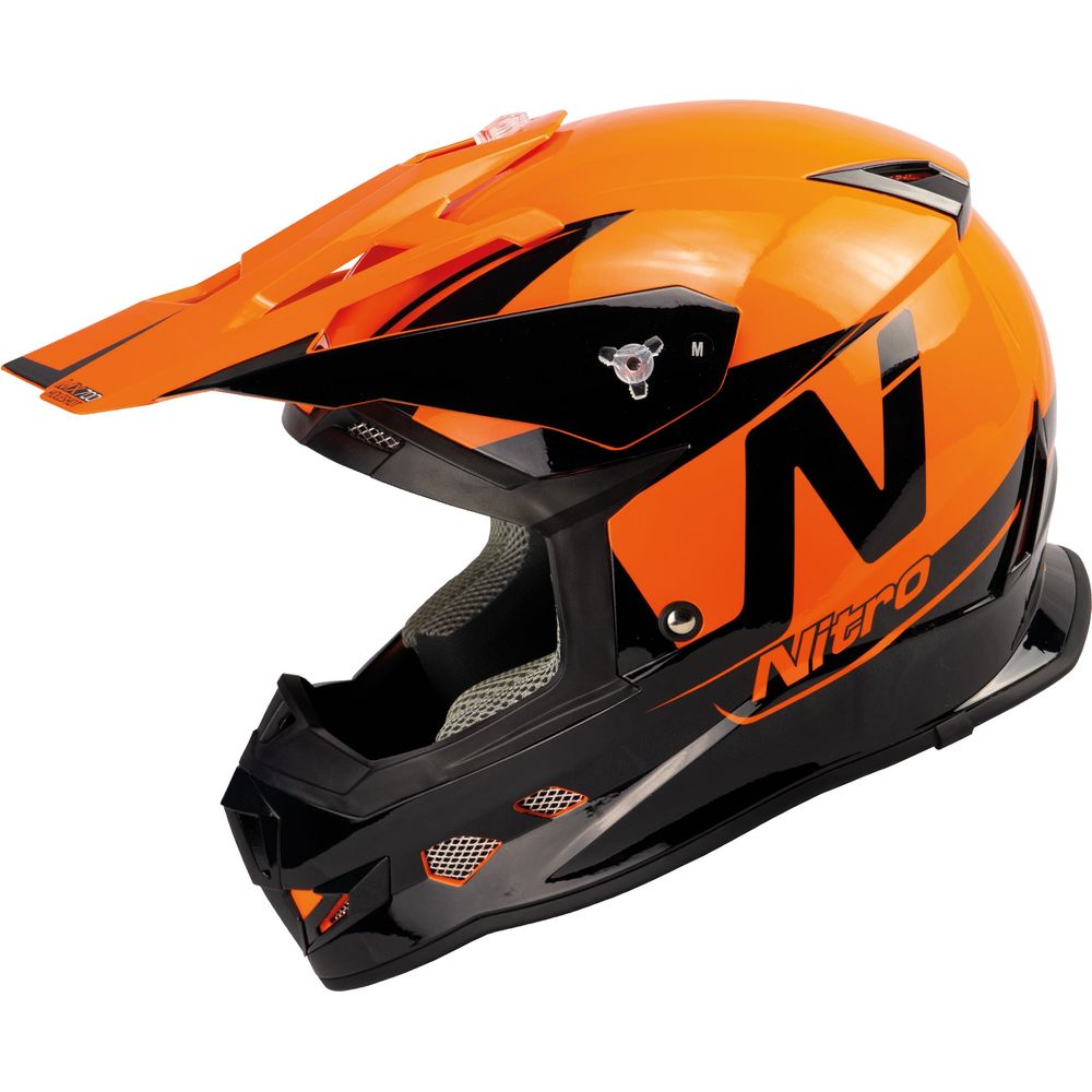 Nitro MX700 Holeshot Motocross Helmet Gloss Black / Orange