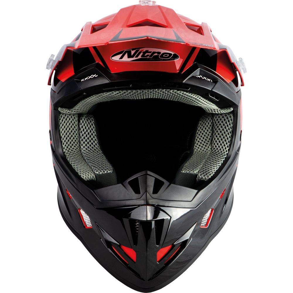 Nitro MX700 Holeshot Motocross Helmet Gloss Black / Red - FREE UK Shipping, FREE 365 Day Returns | Moto Central