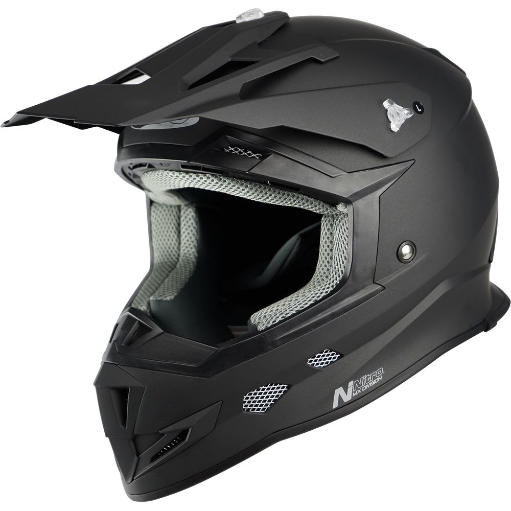 Nitro MX700 Uno Motocross Helmet Satin Black - FREE UK Shipping, FREE 365 Day Returns | Moto Central