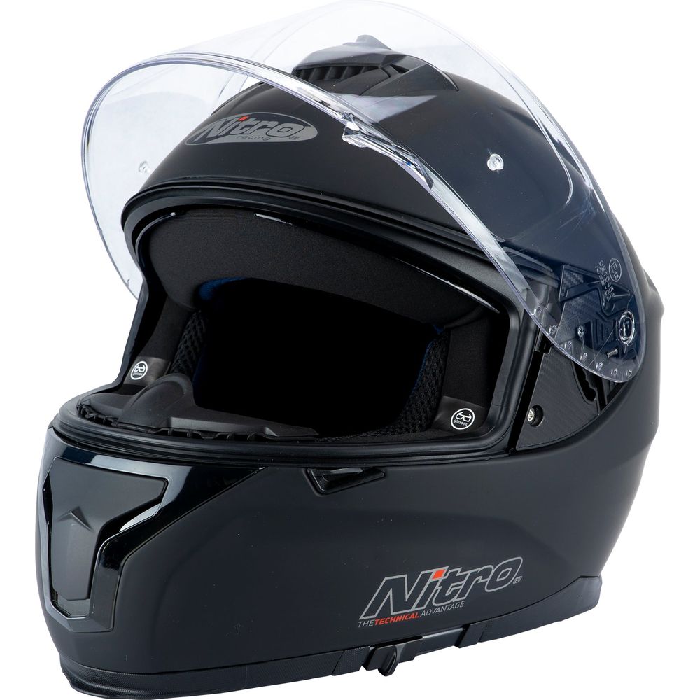 Nitro N540 DVS Full Face Helmet Satin Black  - FREE UK Delivery - Moto Central