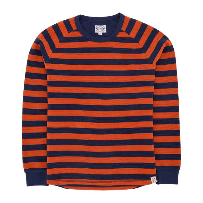 13 And A Half Magazine Waffle Jersey Orange / Navy  - FREE UK Shipping, FREE 365 Day Returns | Moto Central