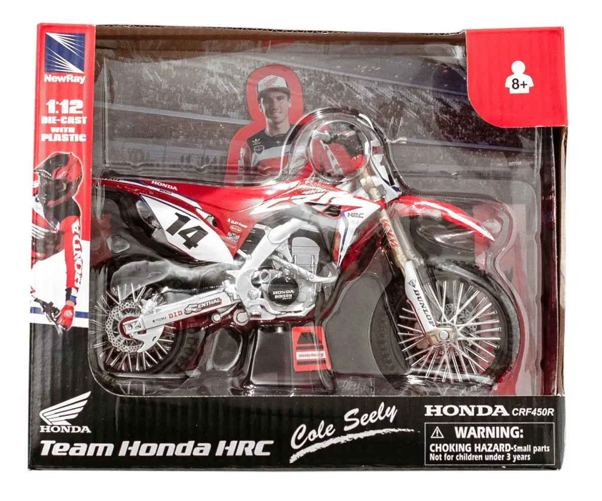 New-Ray Miniatuur Motor HRC Honda Factory Cole Seely Number 14 - FREE UK Shipping, FREE 365 Day Returns | Moto Central