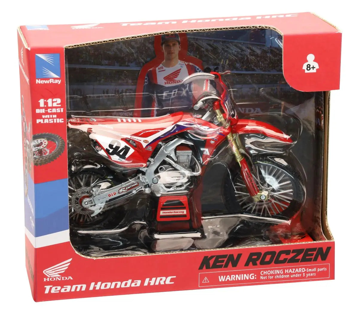 New-Ray Miniatuur Motor HRC Honda Factory Ken Roczen Number 94 - FREE UK Shipping, FREE 365 Day Returns | Moto Central