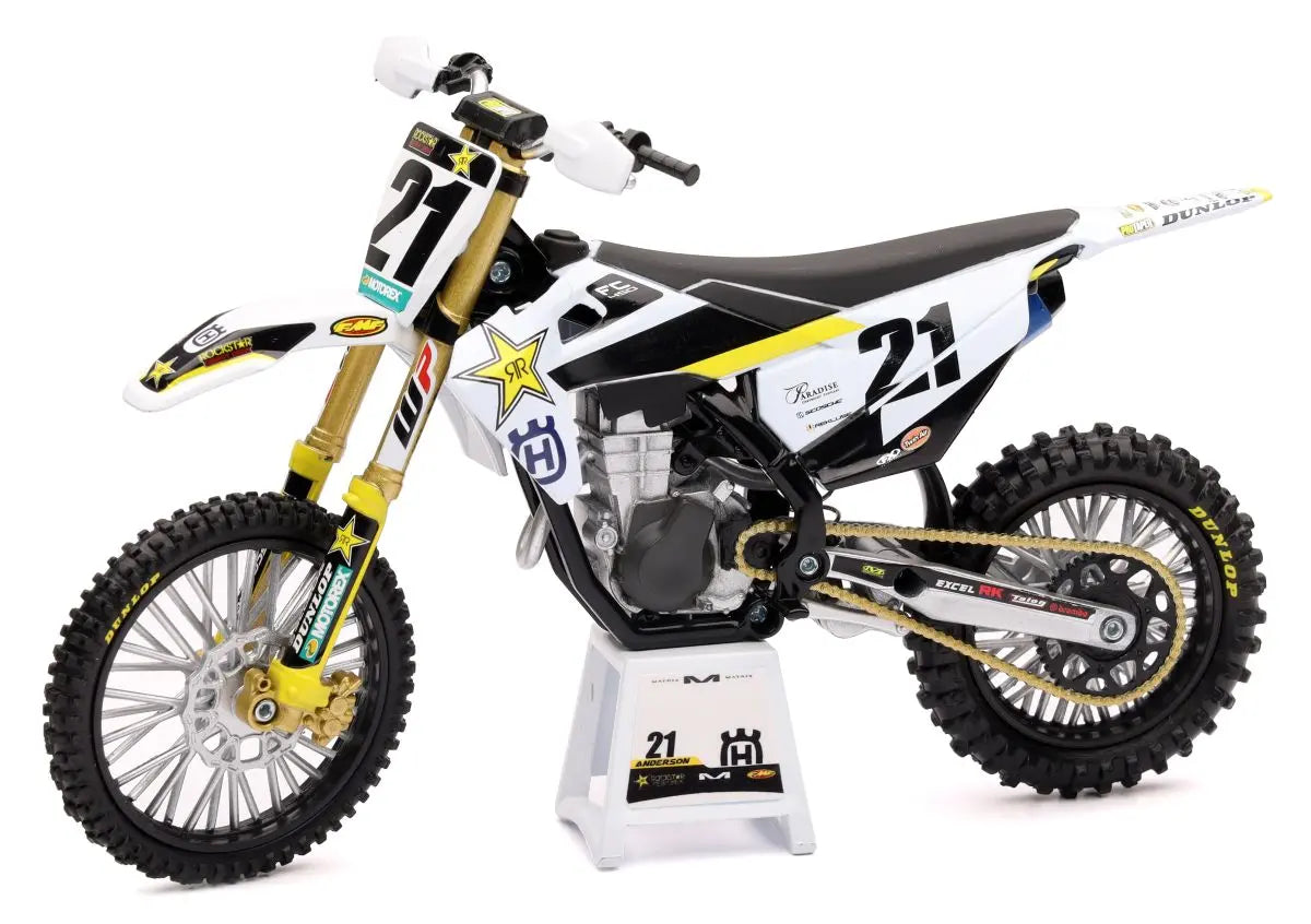 New-Ray Minimotor Husqvarna FC450 Rockstar Jason Anderson #21 - FREE UK Shipping, FREE 365 Day Returns | Moto Central