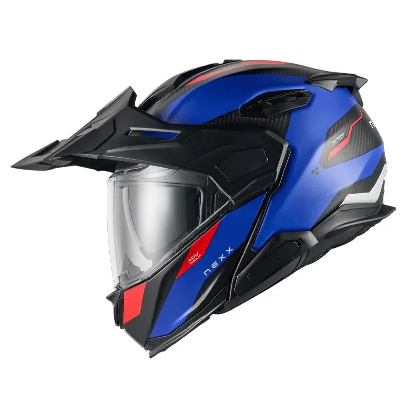 Nexx X.Lifecountry Terra Adventure Helmet Matt Blue / Red - FREE UK Shipping, FREE 365 Day Returns | Moto Central