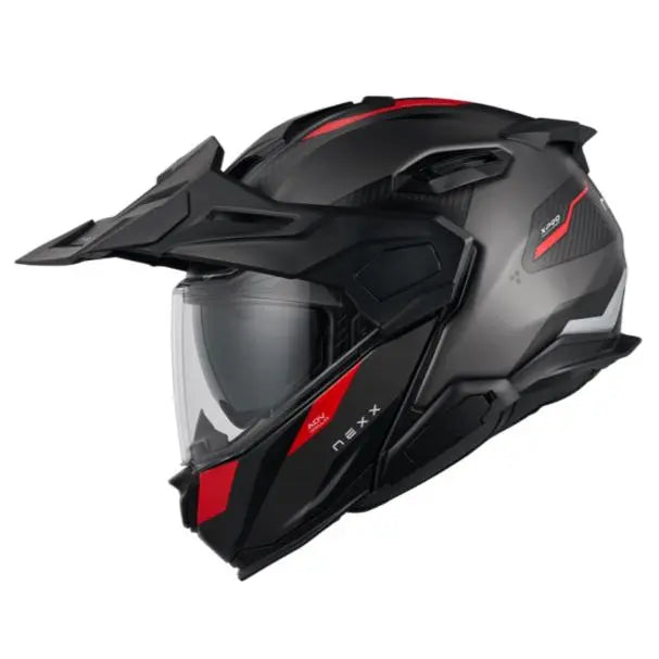 Nexx X.Lifecountry Terra Adventure Helmet Matt Grey / Red - FREE UK Shipping, FREE 365 Day Returns | Moto Central