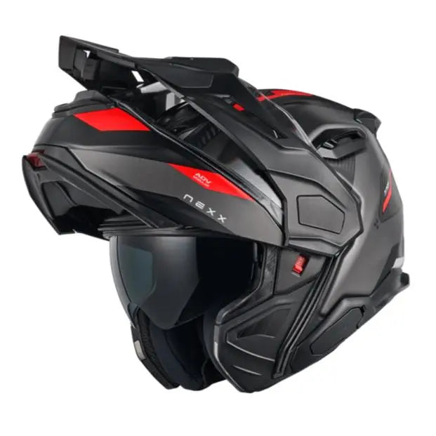 Nexx X.Lifecountry Terra Adventure Helmet Matt Grey / Red - FREE UK Shipping, FREE 365 Day Returns | Moto Central