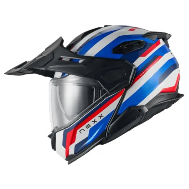 Nexx X.Lifecountry Westbound Adventure Helmet Matt Blue / Red - FREE UK Shipping, FREE 365 Day Returns | Moto Central