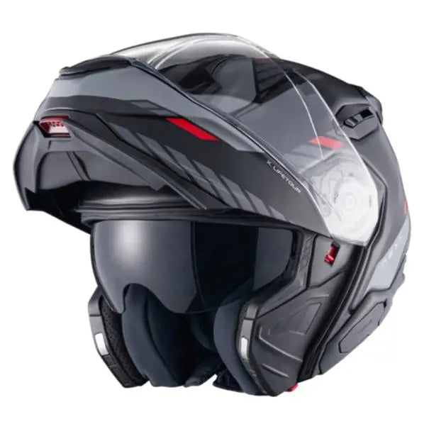 Nexx X.Lifetour Globe Flip Up Helmet Matt Black / Red - FREE UK Shipping, FREE 365 Day Returns | Moto Central