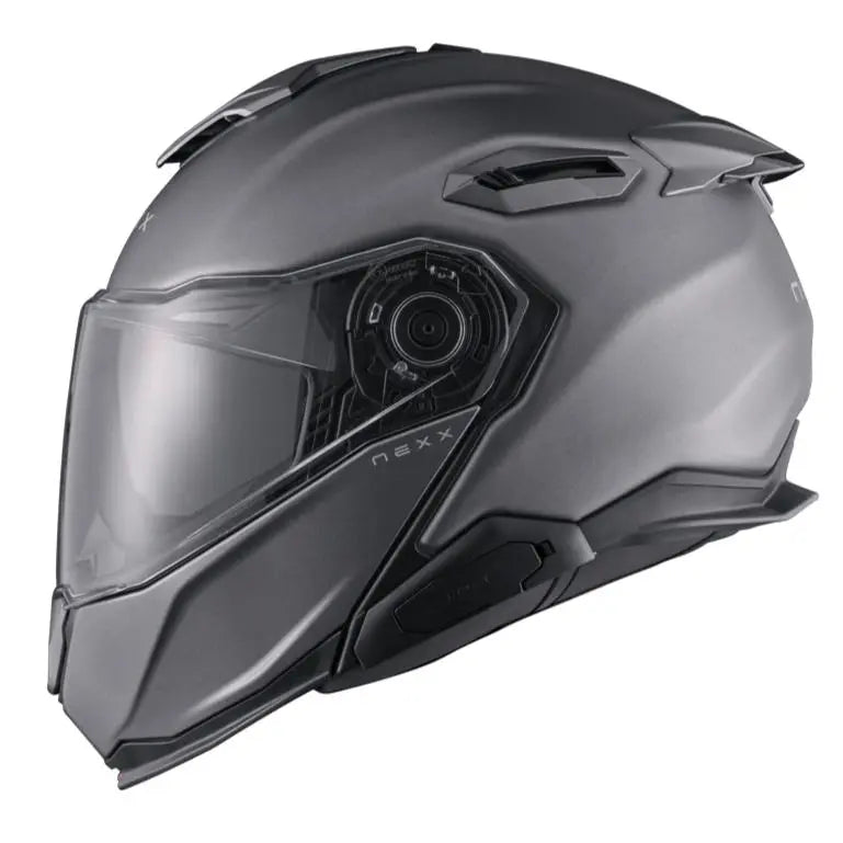 Nexx X.Lifetour Plain Flip Up Helmet Matt Titanium - FREE UK Shipping, FREE 365 Day Returns | Moto Central