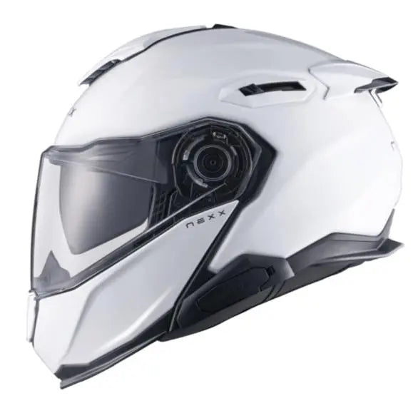 Nexx X.Lifetour Plain Flip Up Helmet White - FREE UK Shipping, FREE 365 Day Returns | Moto Central