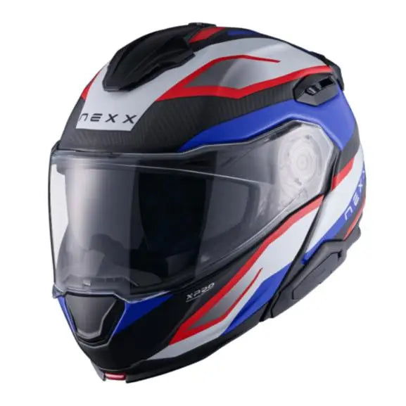 Nexx X.Lifetour Pro Mile Flip Up Helmet Matt Blue / Red - FREE UK Shipping, FREE 365 Day Returns | Moto Central