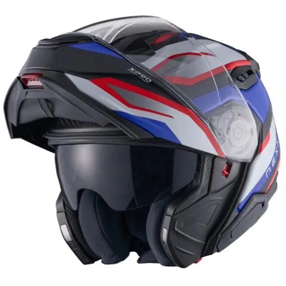 Nexx X.Lifetour Pro Mile Flip Up Helmet Matt Blue / Red - FREE UK Shipping, FREE 365 Day Returns | Moto Central