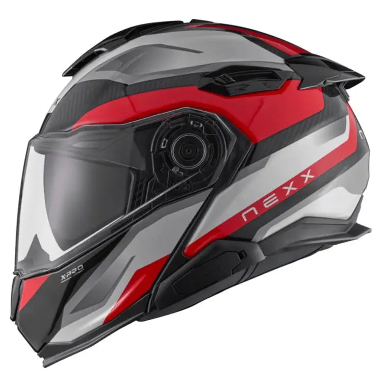 Nexx X.Lifetour Pro Mile Flip Up Helmet White / Red - FREE UK Shipping, FREE 365 Day Returns | Moto Central