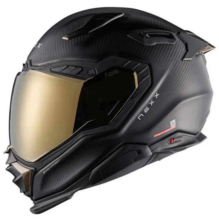 Nexx X.WST3 Zero Pro Full Face Helmet Matt Carbon / Gold - FREE UK Shipping, FREE 365 Day Returns | Moto Central