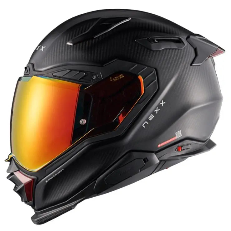 Nexx X.WST3 Zero Pro Full Face Helmet Matt Carbon / Red - FREE UK Shipping, FREE 365 Day Returns | Moto Central