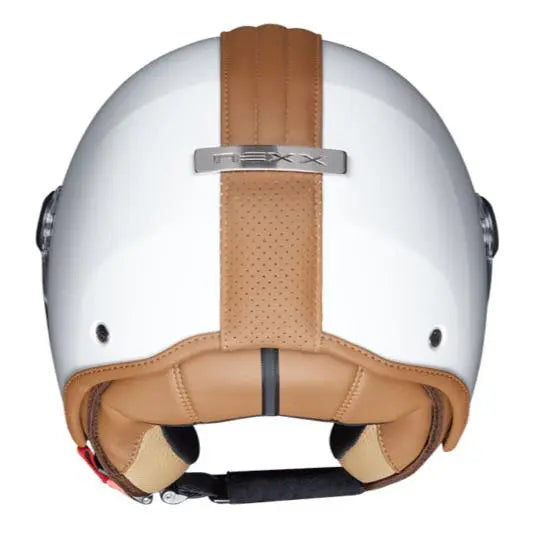 Nexx Y.10 Midtown Open Face Helmet White / Camel - FREE UK Shipping, FREE 365 Day Returns | Moto Central