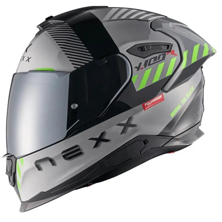 Nexx Y.100R Fade Full Face Helmet Grey / Black - FREE UK Shipping, FREE 365 Day Returns | Moto Central