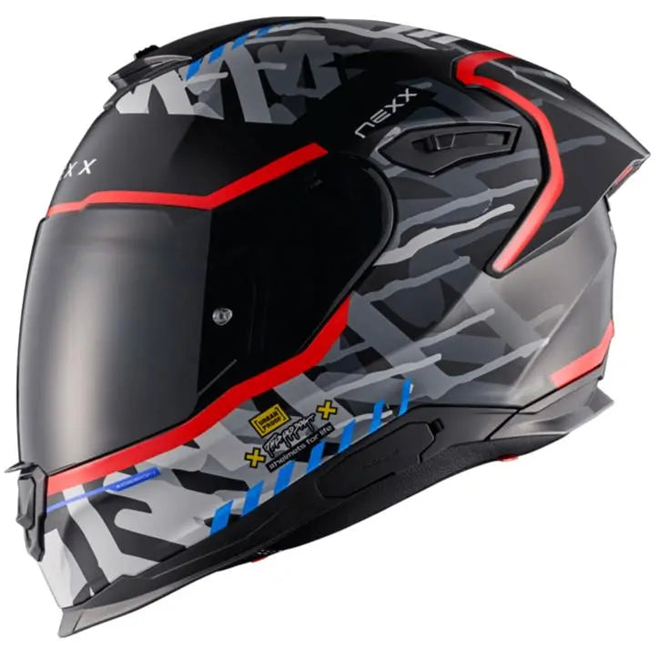 Nexx Y.100R Urbangram Full Face Helmet Matt Black / Red - FREE UK Shipping, FREE 365 Day Returns | Moto Central