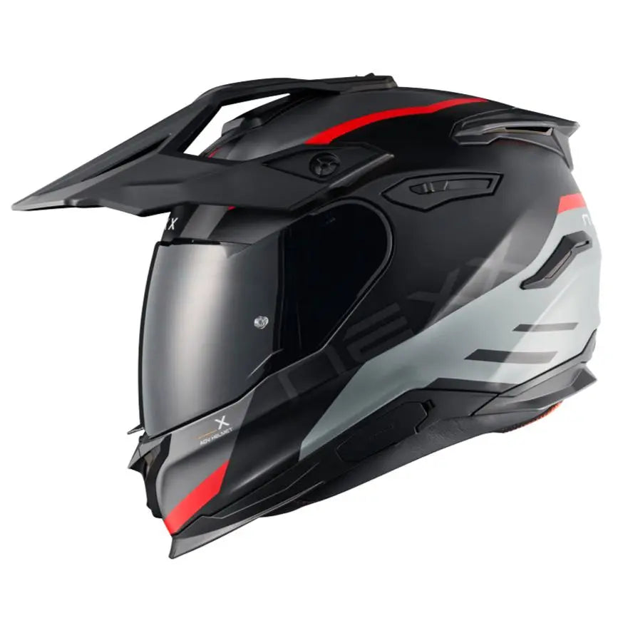 Nexx Y.TRAVL Quest Adventure Helmet Matt Black / Red - FREE UK Shipping, FREE 365 Day Returns | Moto Central