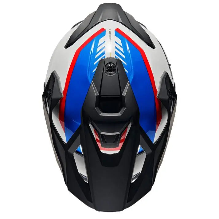 Nexx Y.TRAVL Quest Adventure Helmet White / Blue / Red - FREE UK Shipping, FREE 365 Day Returns | Moto Central