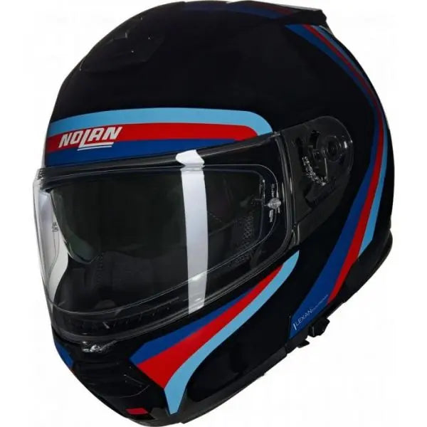 Nolan N100-6 Assoluto Modular Black / Blue / Red  - FREE UK Shipping, FREE 365 Day Returns | Moto Central