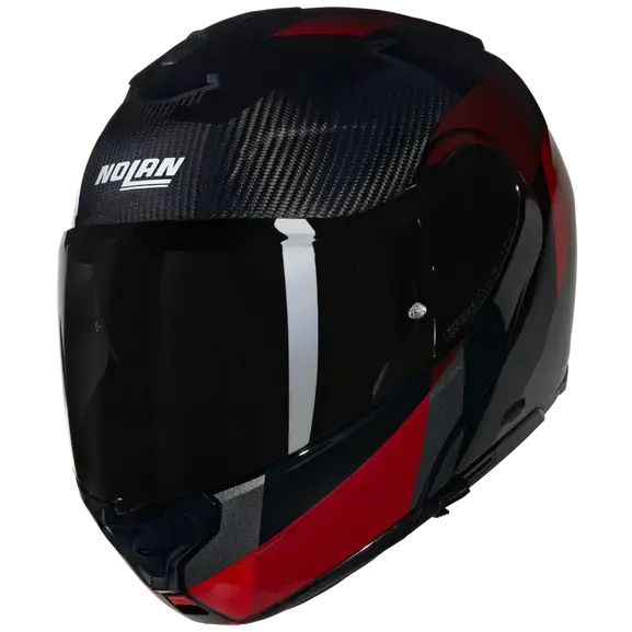 Nolan X-1005 Ultra Carbon Sportivo Modular Carbon / Red / Grey  - FREE UK Shipping, FREE 365 Day Returns | Moto Central