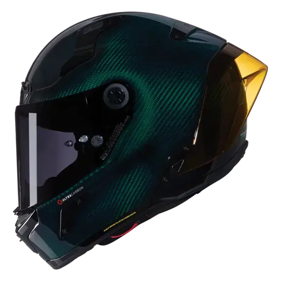 Nolan X-804 RS Liquido Green Carbon / Gold  - FREE UK Shipping, FREE 365 Day Returns | Moto Central