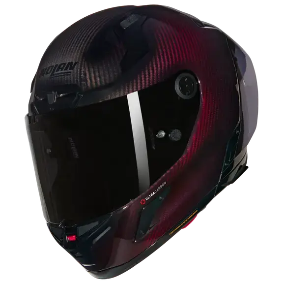 Nolan X-804 RS Liquido Red Carbon / Silver  - FREE UK Shipping, FREE 365 Day Returns | Moto Central