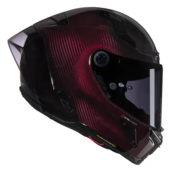 Nolan X-804 RS Liquido Red Carbon / Silver  - FREE UK Shipping, FREE 365 Day Returns | Moto Central