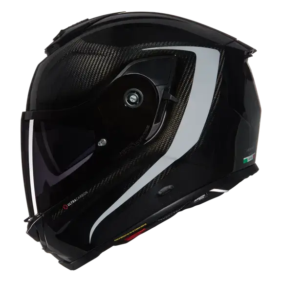 Nolan X-903 Ultra Carbon Intrigo Carbon / Black / White  - FREE UK Shipping, FREE 365 Day Returns | Moto Central