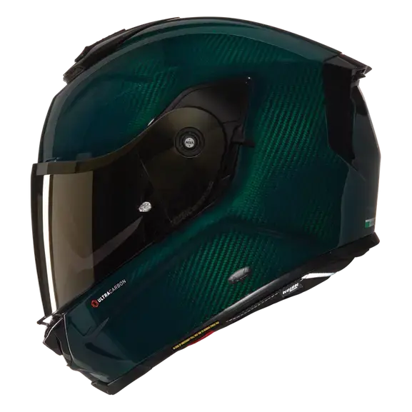 Nolan X-903 Ultra Carbon Liquido Liquid Green Carbon  - FREE UK Shipping, FREE 365 Day Returns | Moto Central